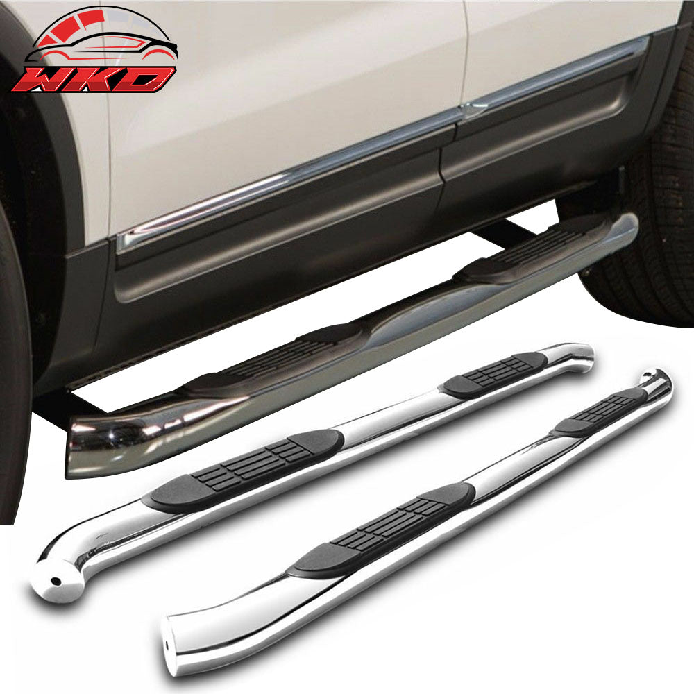 Fits 07-21 Toyota Tundra Double Cab Round Nerf Bars Side Step Running Boards