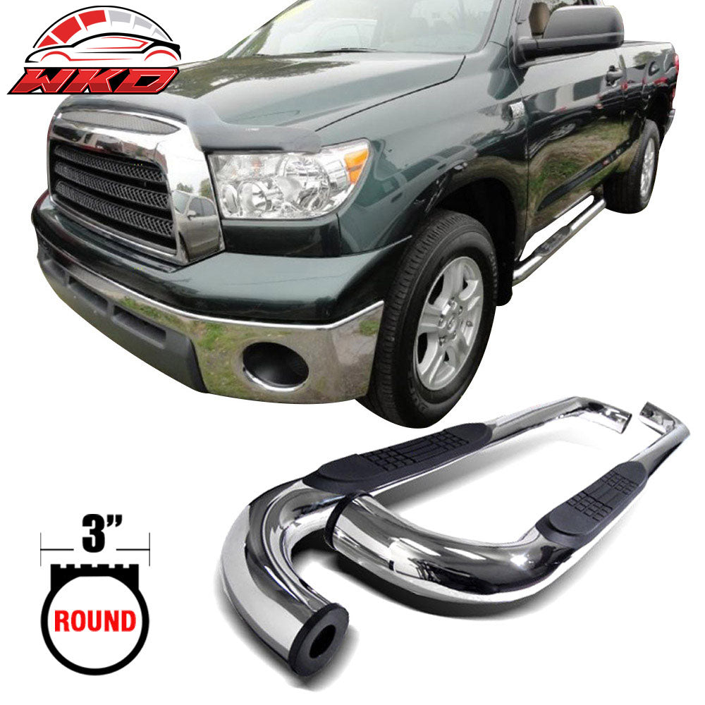 Fits 07-21 Toyota Tundra Standard Cab 3Inch Side Step Nerf Bars Running Boards