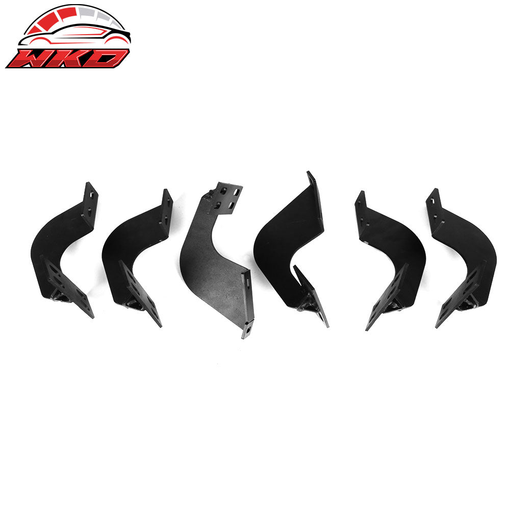 Fits 07-21 Toyota Tundra Crew Max IKON V2 Style Steel Running Boards Black