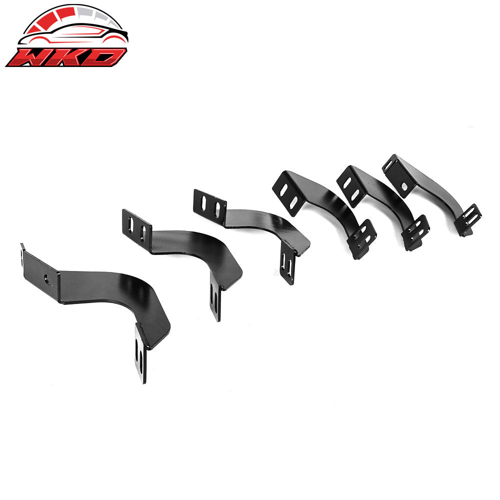 Fits 07-21 Toyota Tundra Double Cab IKON V1 Style Steel Running Boards Silver