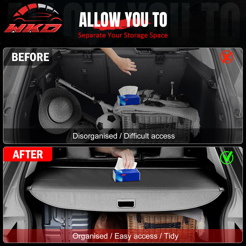 Fits 22-25 Hyundai Ioniq 5 Retractable Trunk Security Tonneau Cargo Cover PVC