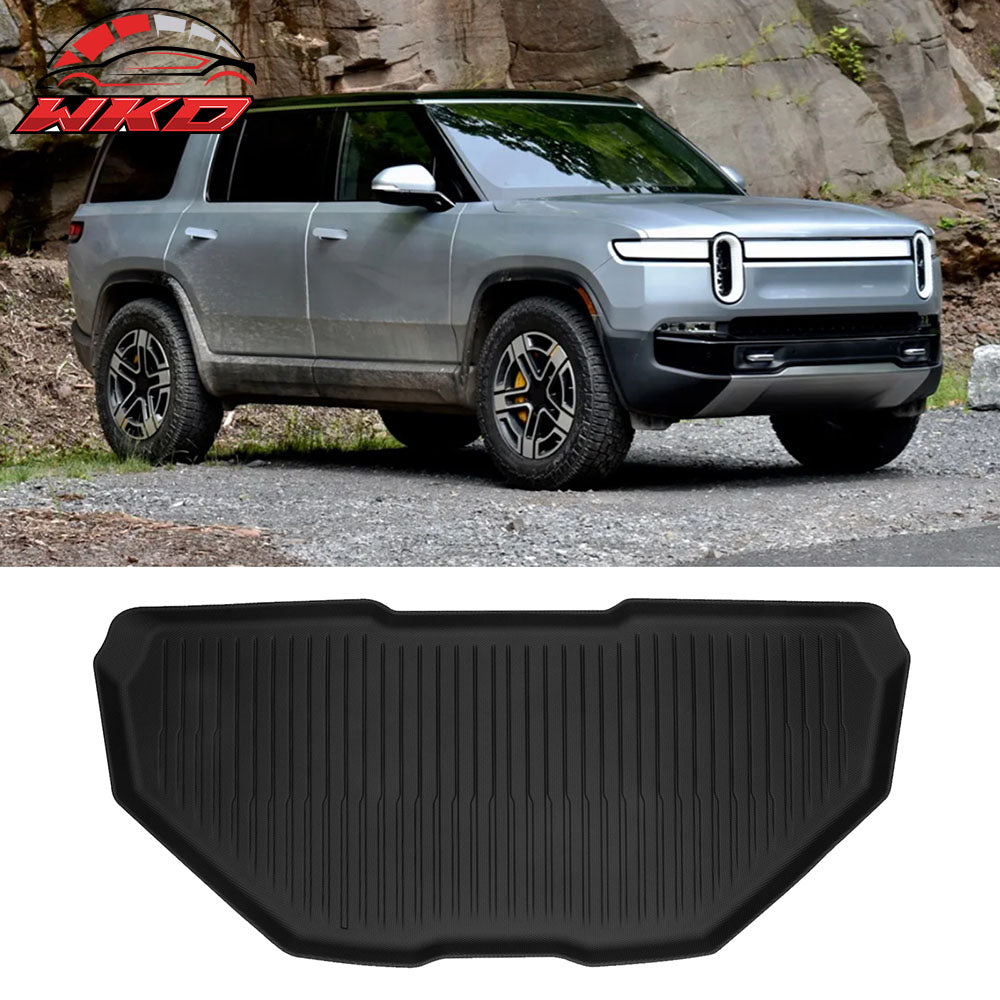 Fits 22-24 Rivian R1T R1S Trunk Cargo Upper 3D Liner Guard Front Storage Mat TPE