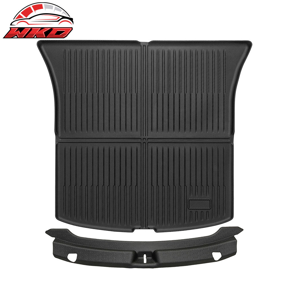 Wholesale 26 Tesla Model Y Juniper 5 Seat TPE Rear Bumper Protector + Cargo Trunk Mat