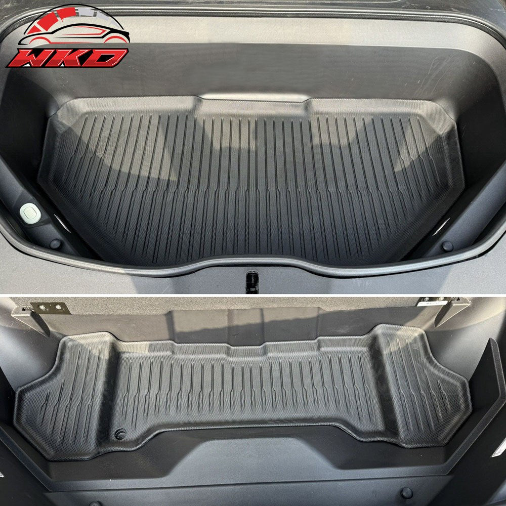 Fits 22-24 Rivian R1T R1S Trunk Cargo Upper Lower 3D Liner Front Storage Mat TPE