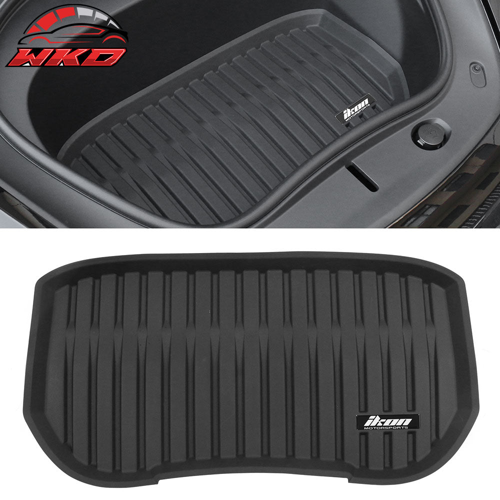 Fits 24-25 Tesla Model 3 Highland Front Trunk Frunk Mats Cargo Liner Black TPE