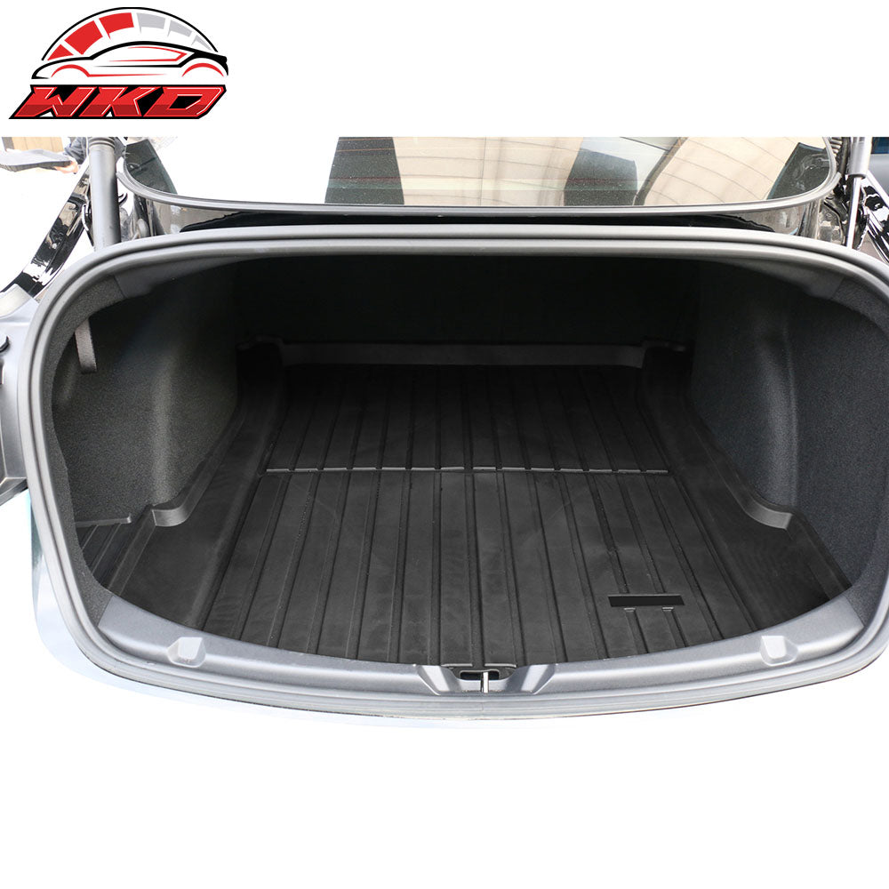 Fits 17-23 Tesla Model 3 Black All Weather Trunk Mat Cargo Liner - Injection TPE