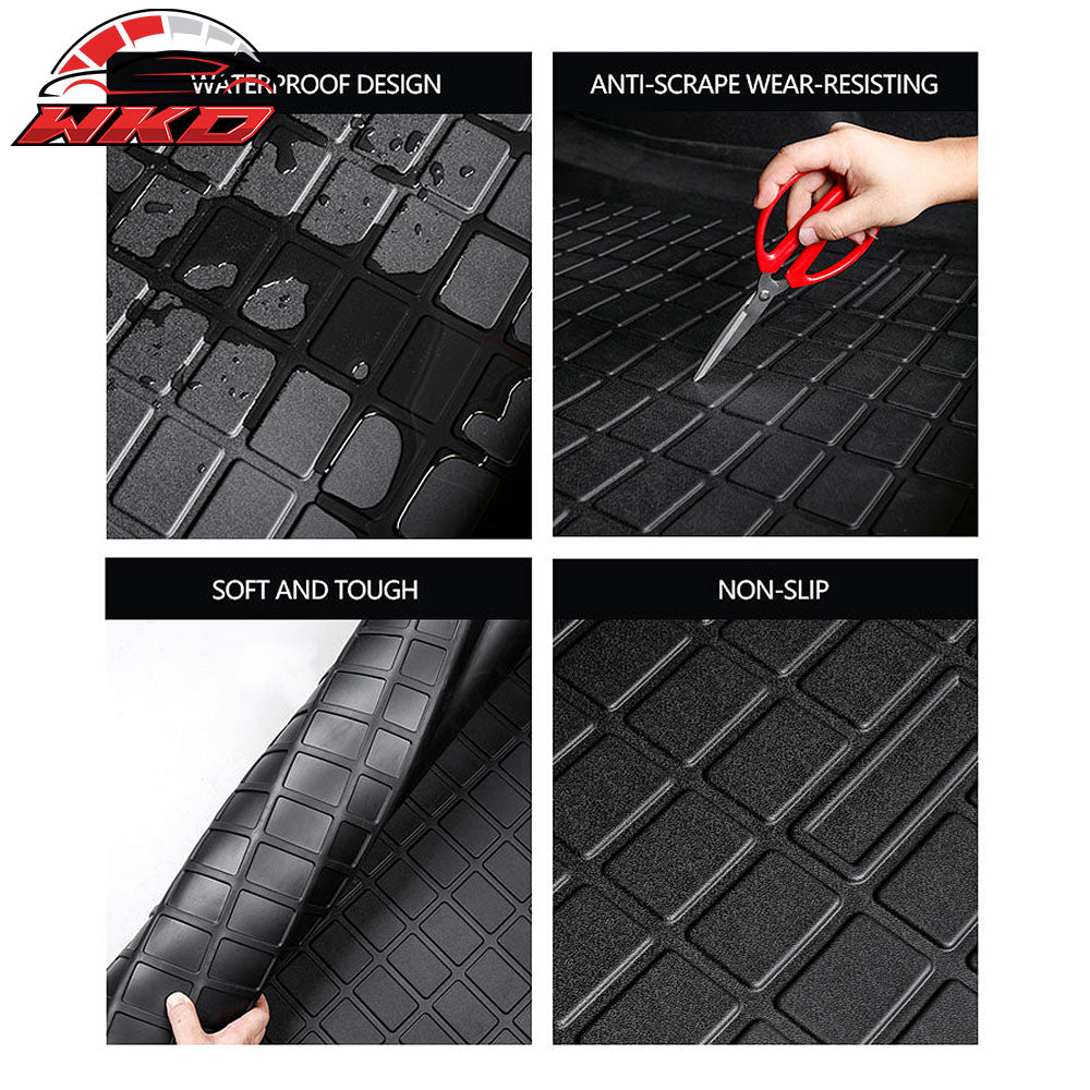 Fits 17-23 Tesla Model 3 Black All Weather Trunk Mat Cargo Liner - Injection TPE