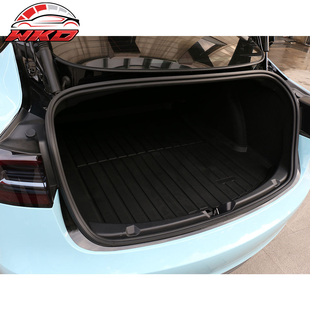 Fits 17-23 Tesla Model 3 Rear Trunk Mat Cargo Carpet Liner W/ Ear Injection TPE
