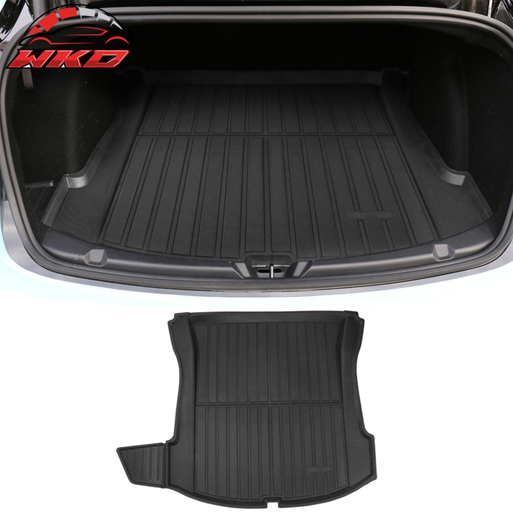 Wholesale 17-23 Tesla Model 3 Rear Trunk Mat Cargo Carpet Liner W/ Ear Injection TPE - Wikond Auto