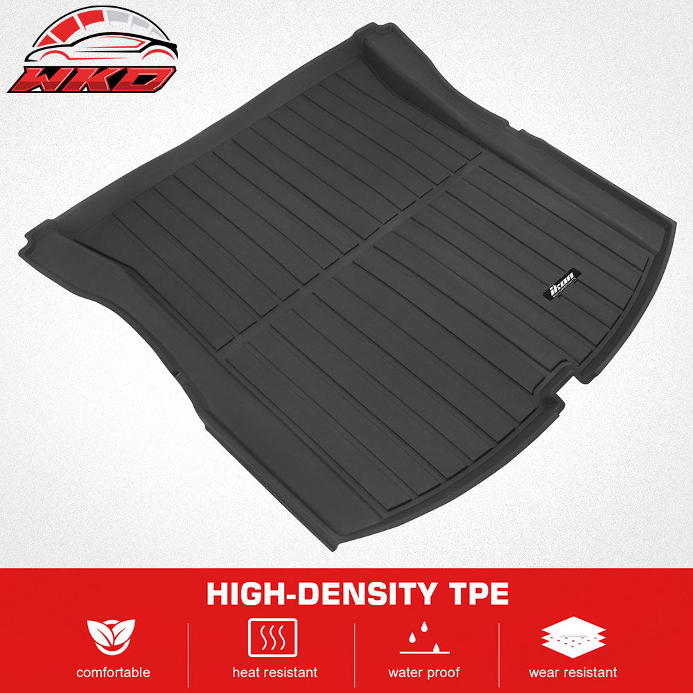 Fits 24-25 Tesla Model 3 Highland Car All Weather Rear Cargo Trunk Tray Mats TPE