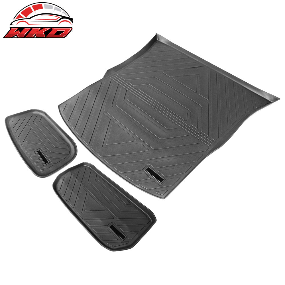 Fits 20-25 Tesla Model Y All Weather Trunk Mats Storage Cargo Liner TPE - 3PCS