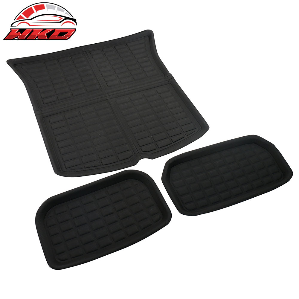 Fits 20-25 Tesla Model Y 3D Molded All Weather Trunk Mat Storage Cargo Liner TPE