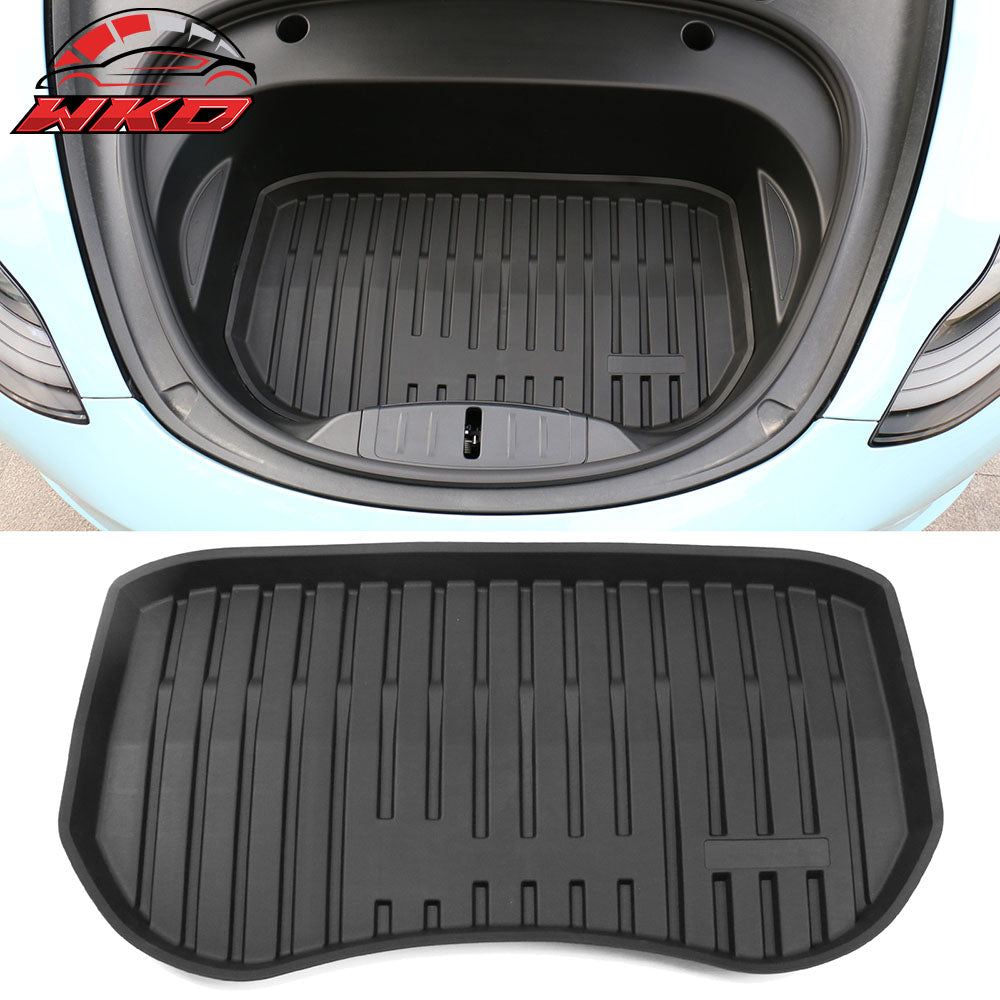 Fits 21-23 Tesla Model 3 Front Rear Trunk Mats Storage Cargo Liner Injection TPE