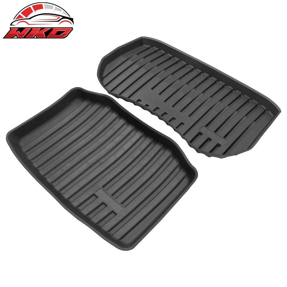 Fits 21-23 Tesla Model 3 Front Rear Trunk Mats Storage Cargo Liner Injection TPE
