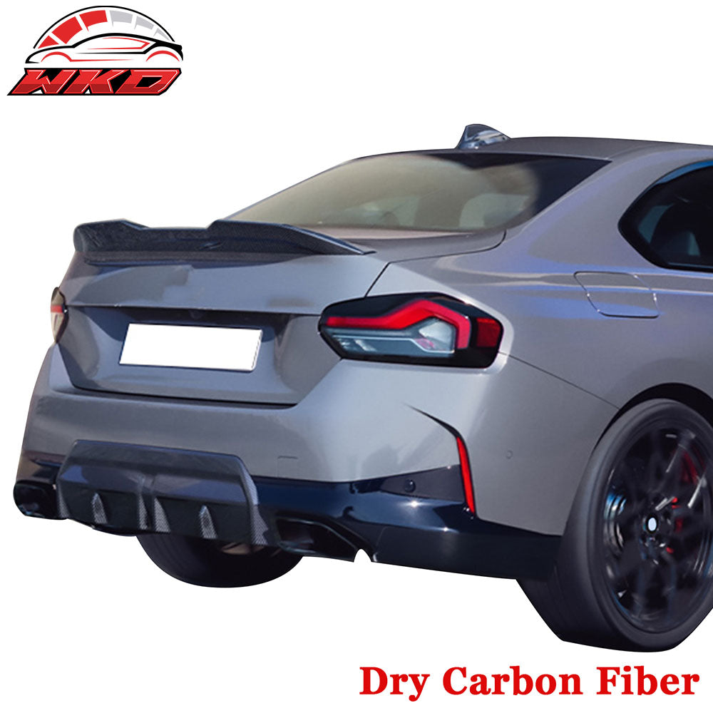 Dry Carbon Fiber Fits 22-25 BMW G42 G87 2 Series 2DR M Performance Trunk Spoiler