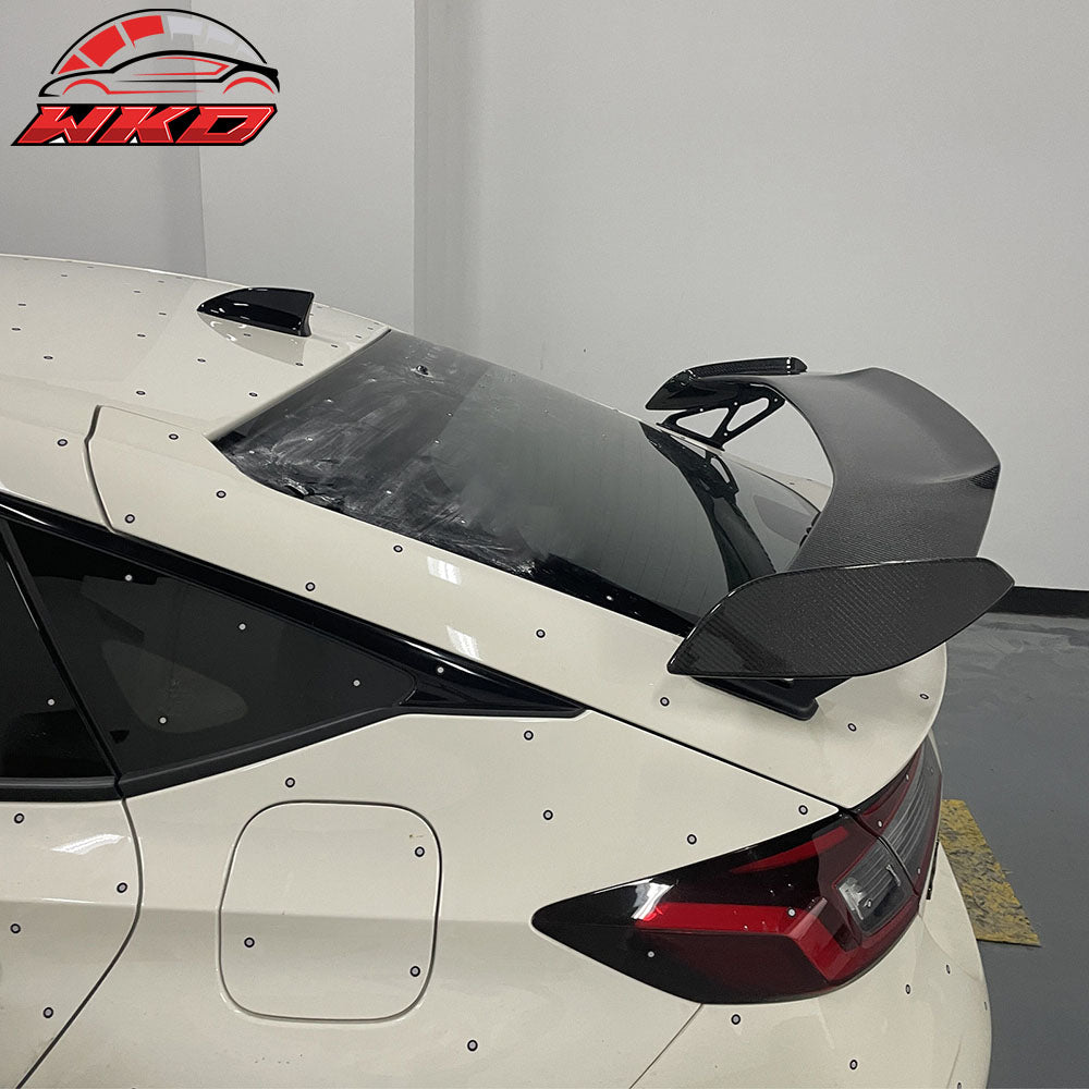 Fits 23-25 Honda Civic Type R Trunk Spoiler Carbon Fiber Highkick Rear Boot Wing