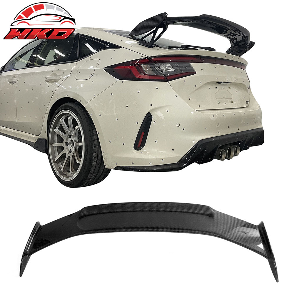 Fits 23-25 Honda Civic Type R Trunk Spoiler Carbon Fiber Highkick Rear Boot Wing