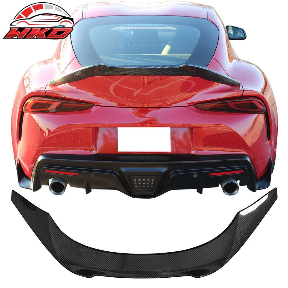 20-26 Toyota GR Supra A90 A91 V Style Trunk Spoiler Gloss Dry Carbon Fiber | Wholesale