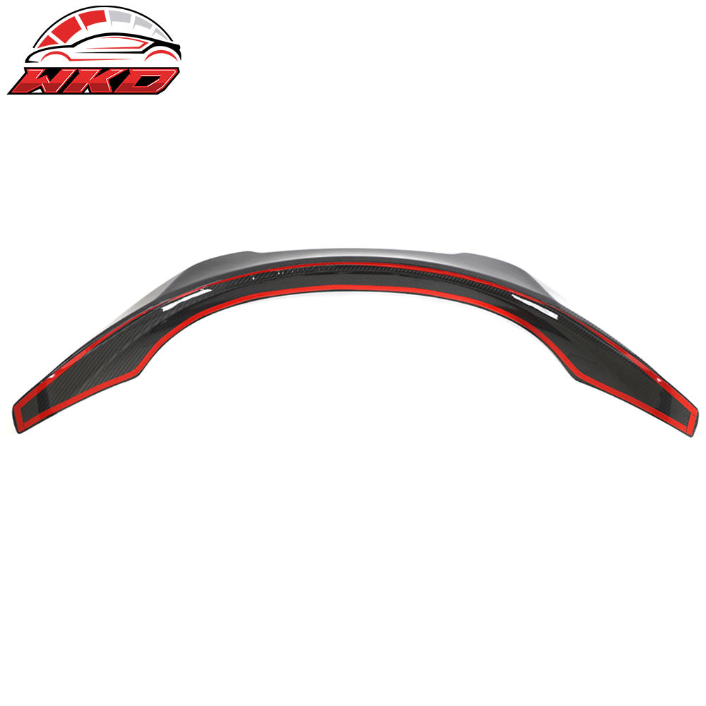 Fits 20-25 Toyota GR Supra A90 A91 V Style Trunk Spoiler Gloss Dry Carbon Fiber