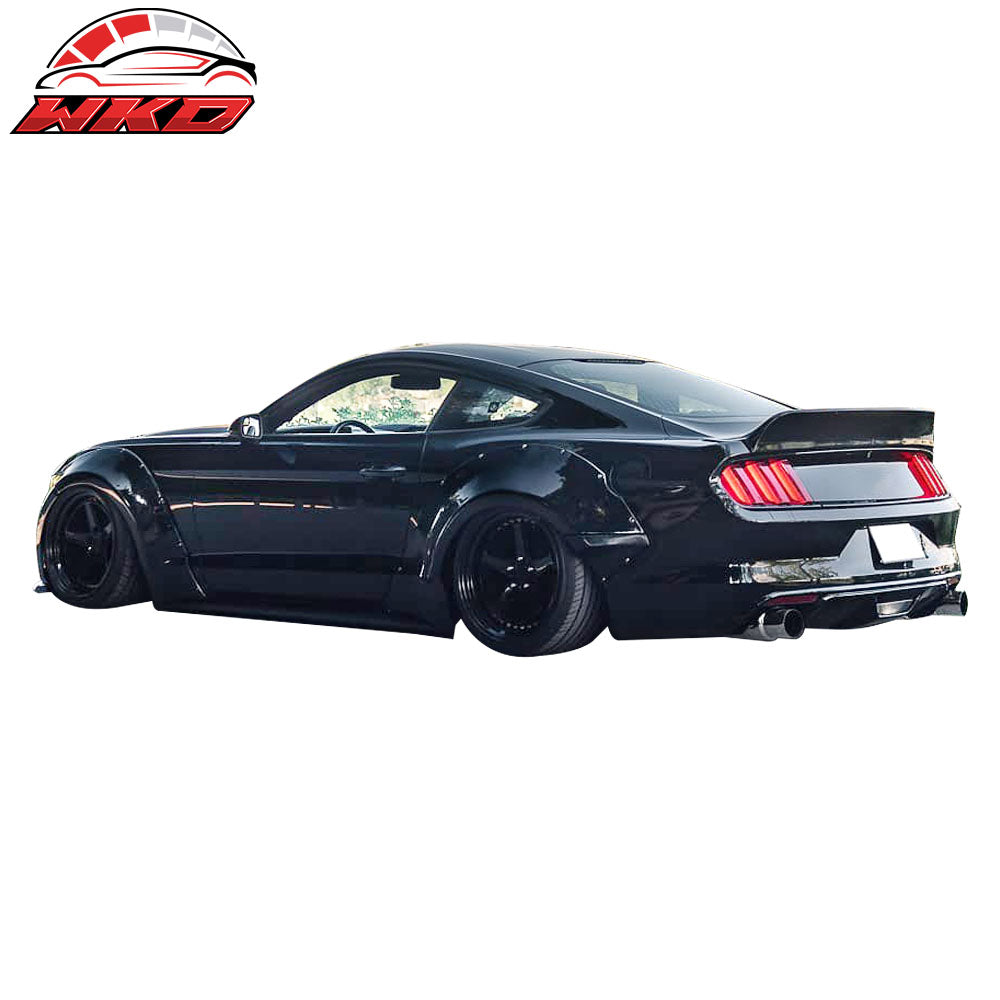 Fits 15-23 Ford Mustang Coupe IKON Style Matte Black Duckbill Trunk Spoiler PP
