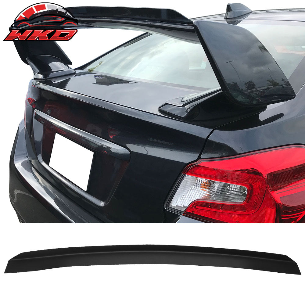 Fits 15-21 Subaru WRX STI Top Gurney Flap Add-On Trunk Spoiler Wing Matte Black