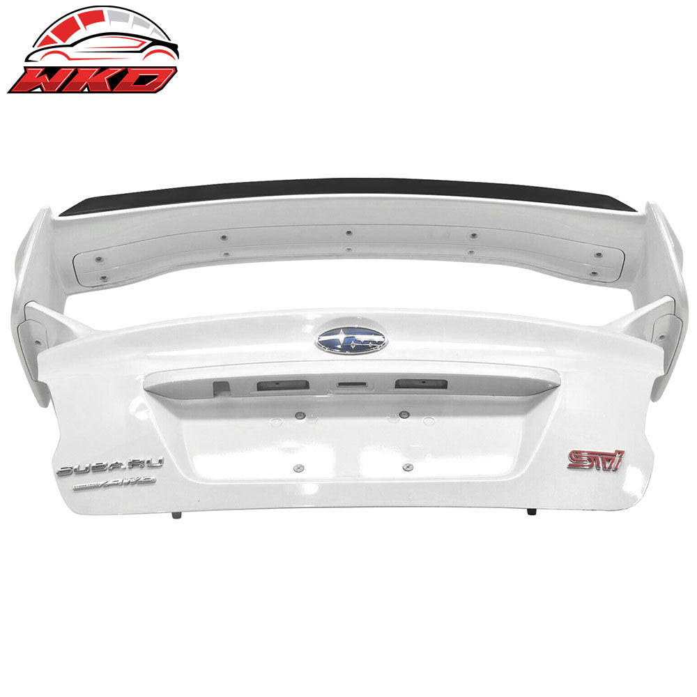 Fits 15-21 Subaru WRX STI Top Gurney Flap Add-On Trunk Spoiler Wing Matte Black
