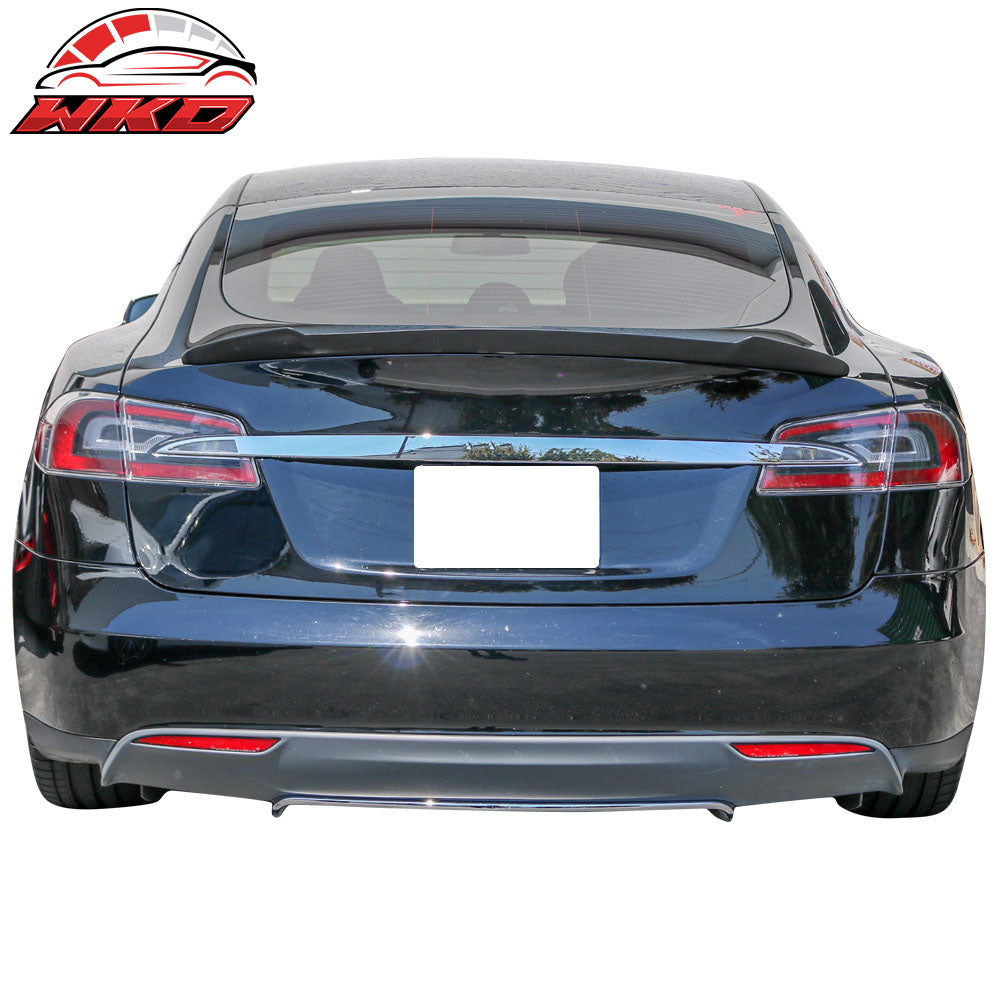 Fits 12-25 Tesla Model S Hennessy Style Rear Trunk Spoiler Wing Unpainted