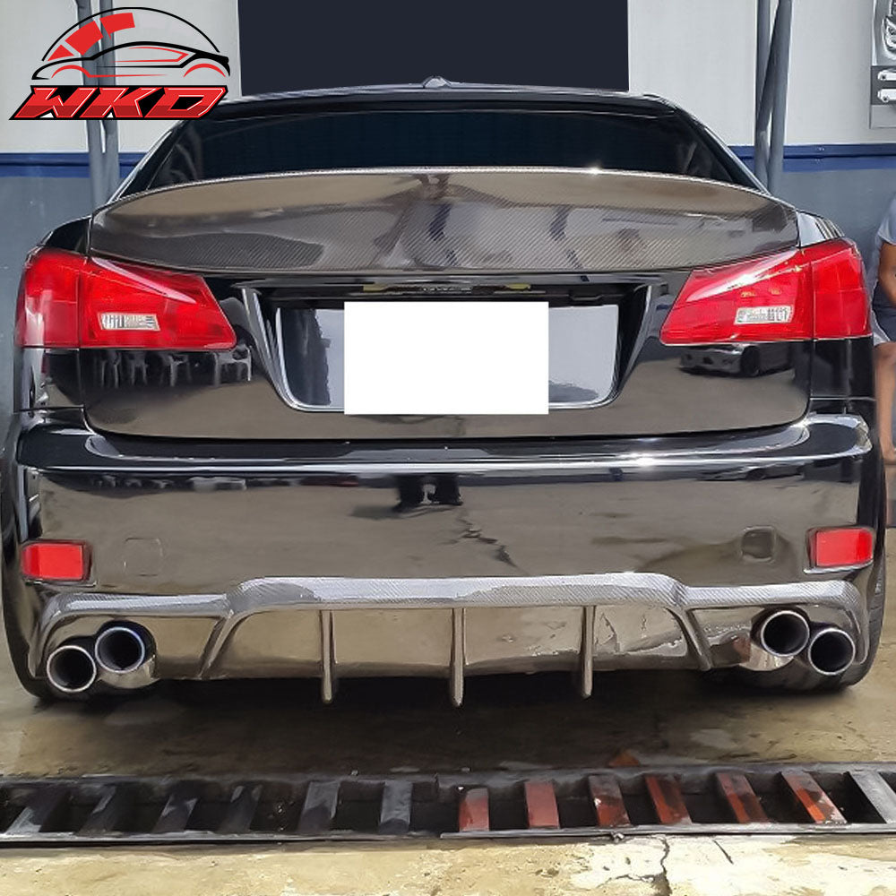 Fits 06-13 Lexus IS250 IS350 ISF IK Style Carbon Fiber (CF) Trunk Spoiler Wing