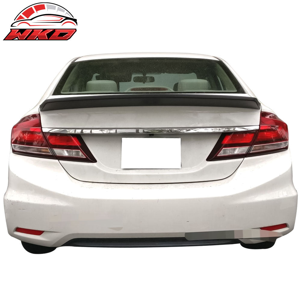 Fits 13-15 Honda Civic Sedan 4Dr Ikon Style ABS Duck Tail Wing Trunk Spoiler