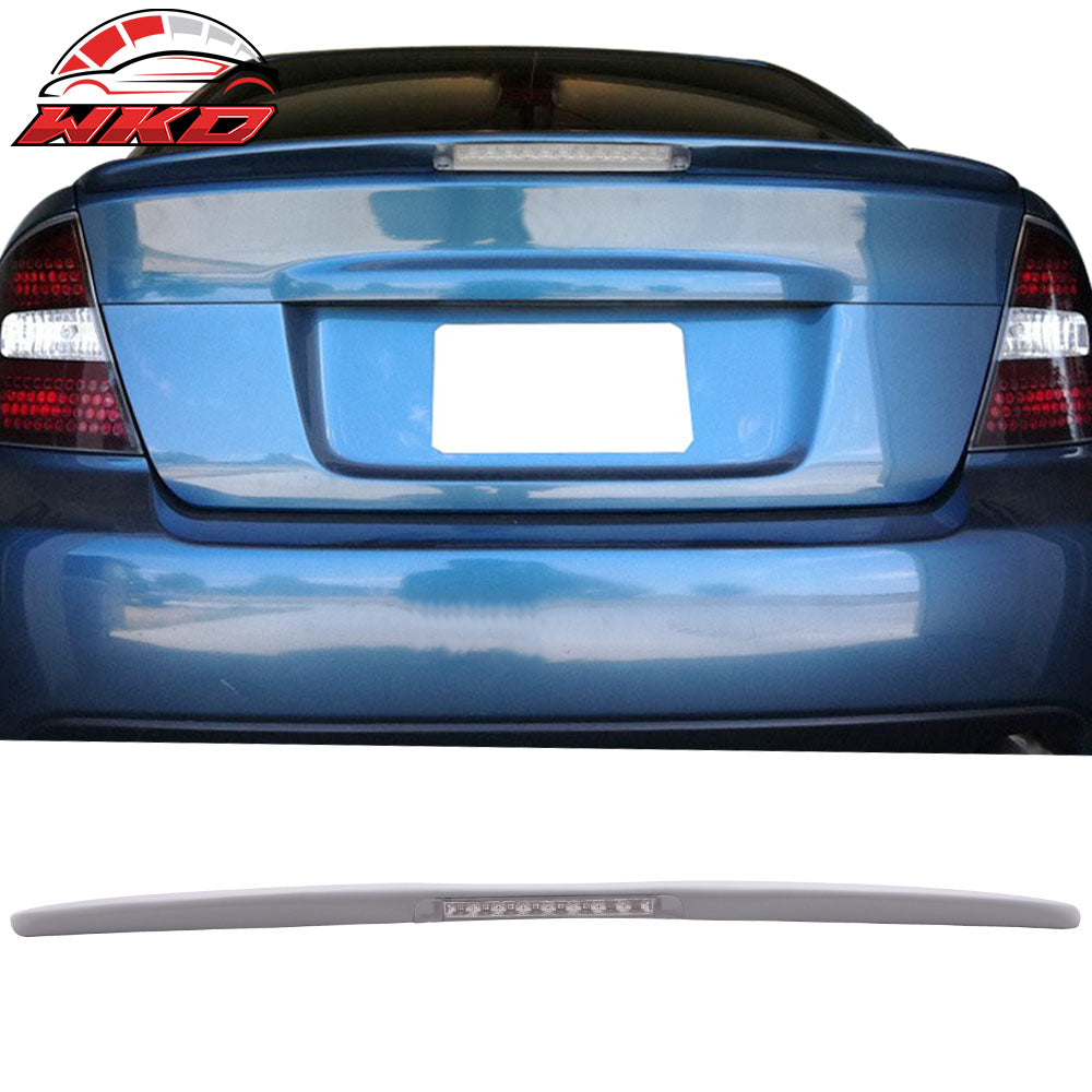 Fits 05-09 Subaru Legacy Sedan 4Dr Trunk Spoiler Wing & LED Brake Light (FRP)