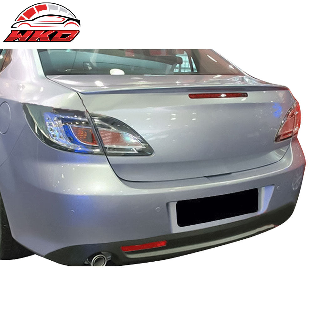 Fits 09-13 Mazda 6 Sedan 4-Door Unpainted Rear Trunk Lid Spoiler Wing Lip ABS