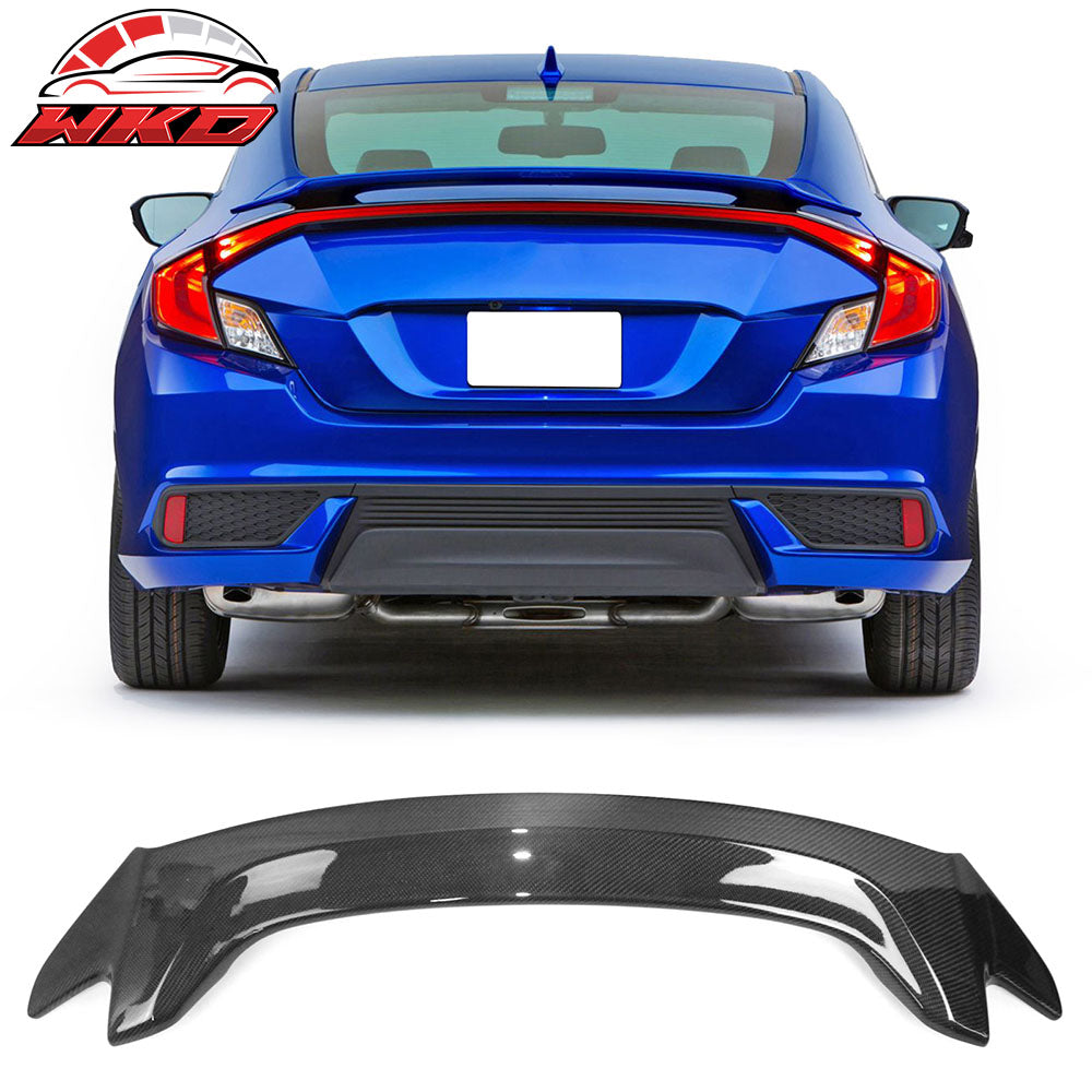 Closeout! Fits 16-20 Honda Civic X 2D OE Style Trunk Spoiler Lip Carbon Fiber CF