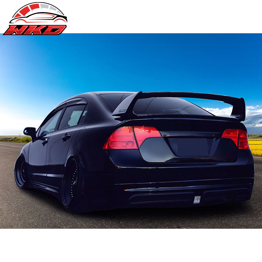 Fits 06-11 Honda Civic Sedan Mugen Style Rear Trunk Spoiler Wing ABS Unpainted
