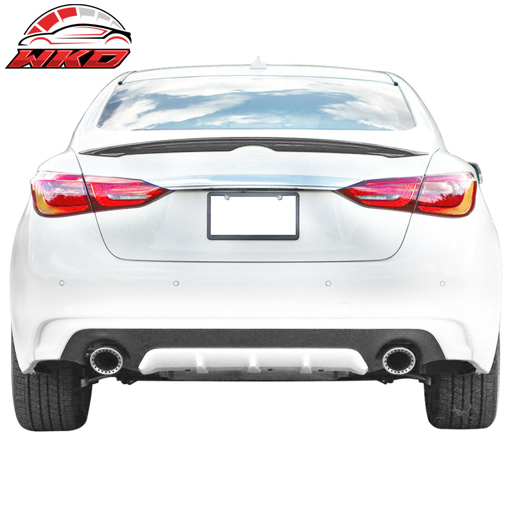 Fits 14-24 Infiniti Q50 Sedan OE Factory Trunk Spoiler - Carbon Fiber (CF)