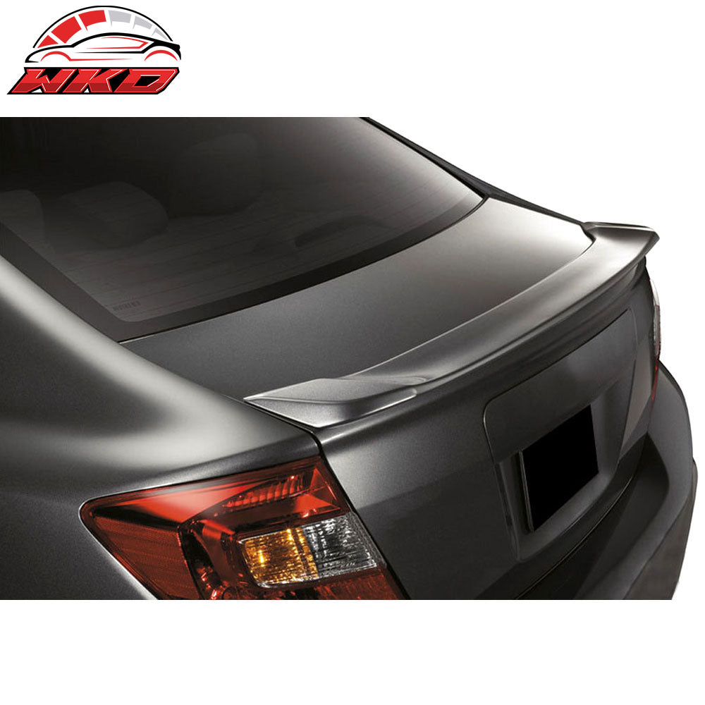 Fits 12-15 Honda Civic 9th Gen Sedan OE Factory Unpainted ABS Trunk Spoiler