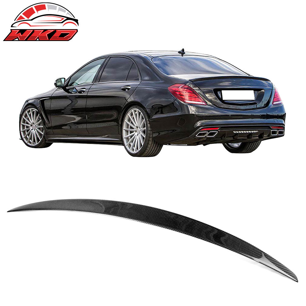 Fits 14-20 Benz W222 S-Class OE Style Trunk Spoiler Carbon Fiber Rear Boot Wing