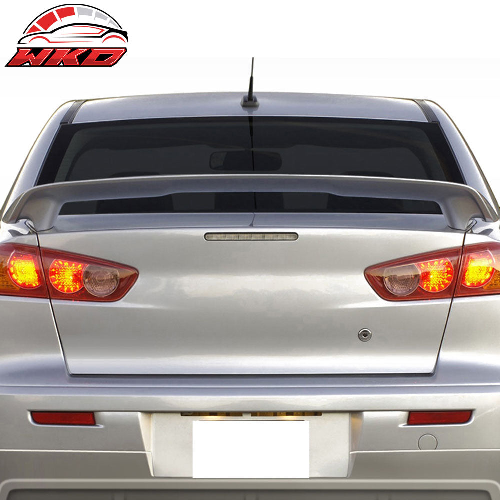 Fits 08-17 Mitsubishi Lancer OE Style Rear Trunk Spoiler Wing Matte Black ABS