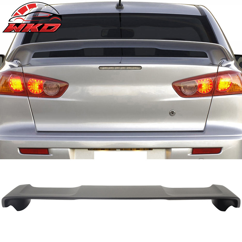 Fits 08-17 Mitsubishi Lancer OE Style Rear Trunk Spoiler Wing Matte Black ABS