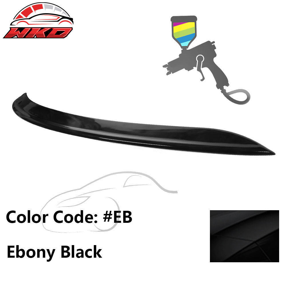 Fits 21-24 Kia K5 OE Style #EB Ebony Black Rear Trunk Spoiler Wing Lip ABS