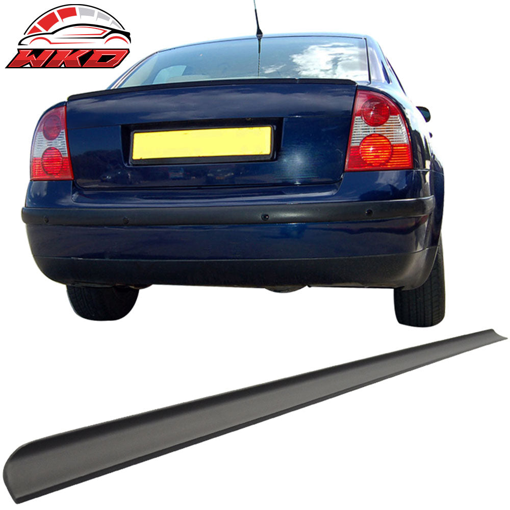 Fits 06-11 BMW E90 3 Series Sedan PU Flexible Unpainted Black Trunk Spoiler