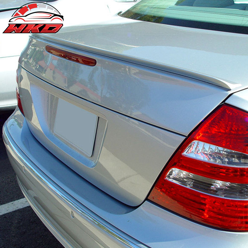 Fits 86-95 Mercedes-Benz E Class W124 Unpainted Black Trunk Spoiler - PUF