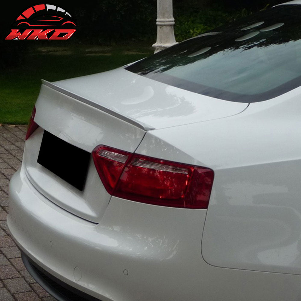 Fits 06-08 Audi RS4 8E B7 Unpainted Black Trunk Spoiler - PUF