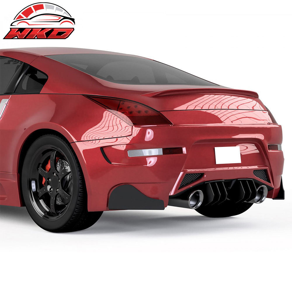 Fits 03-09 Nissan 350Z Painted #K23 Liquid Platinum Metallic Trunk Spoiler