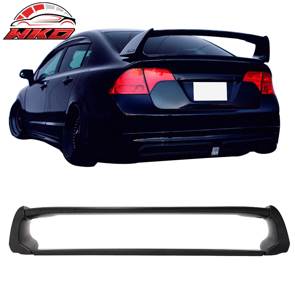 Fits 06-11 Honda Civic Sedan RR Style Rear Trunk Spoiler Wing Lip ABS Unpainted