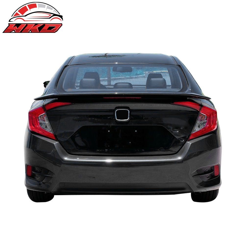 16-21 Civic Sedan RS SI Style Trunk Spoiler 3RD LED #NH731P Crystal Black Pearl