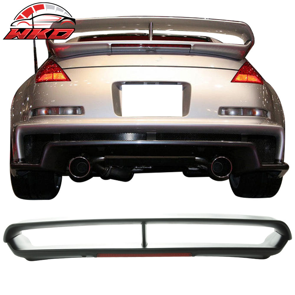Fits 03-09 Nissan 350Z N Style RS Unpainted Trunk Spoiler 3RD LED Brake - ABS