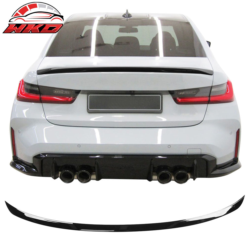 Fits 21-26 BMW G80 M3 Trunk Spoiler M Performance Style Rear Wing Gloss Black