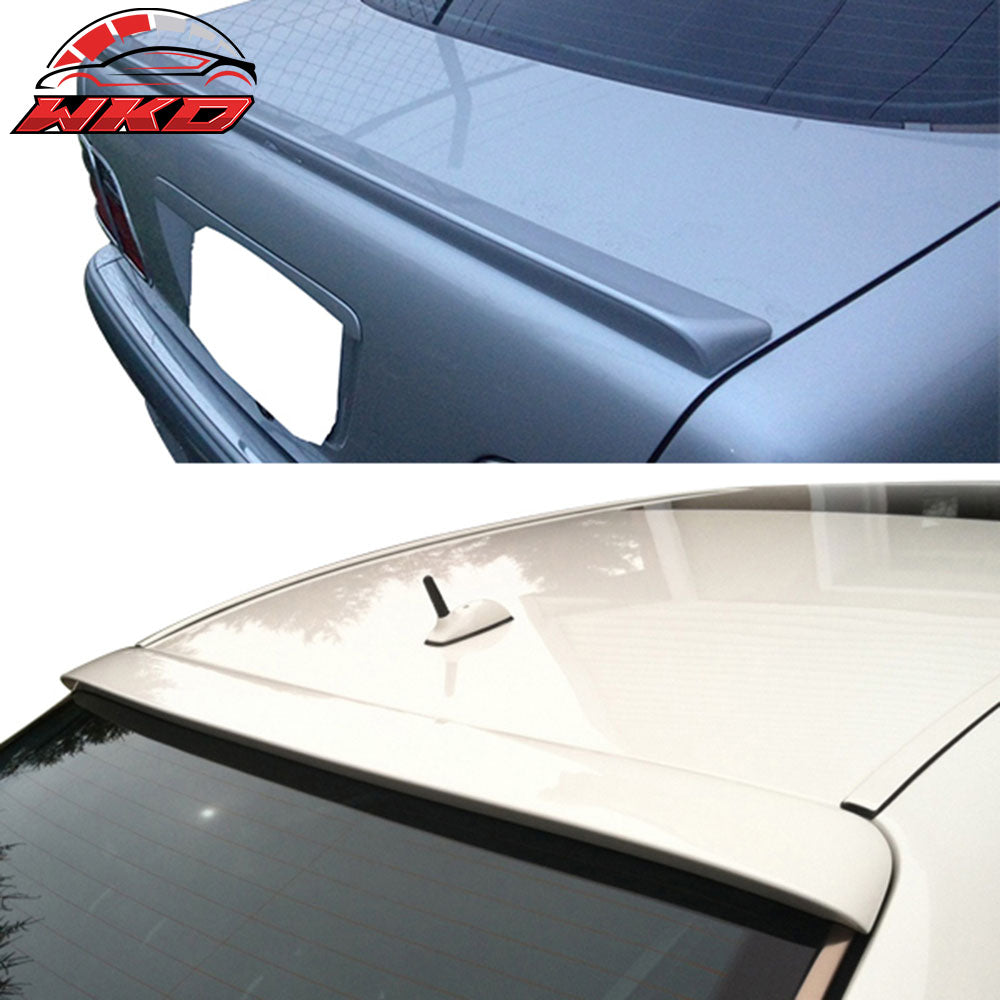 Fits 95-01 Benz E-Class W210 Trunk Spoiler + L Type Roof Spoiler ABS Unpainted