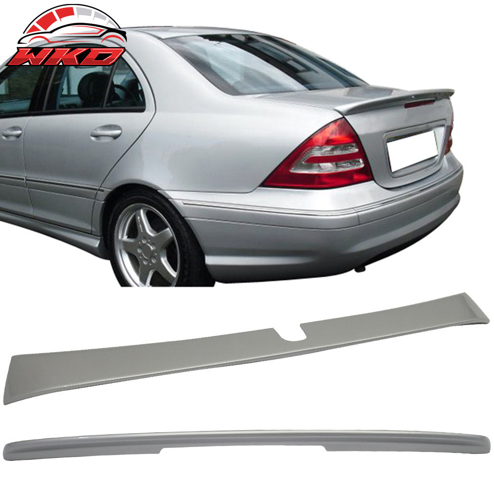 Fits 01-07 W203 Trunk Spoiler & Roof Wing Painted #775 Iridium Silver Metallic