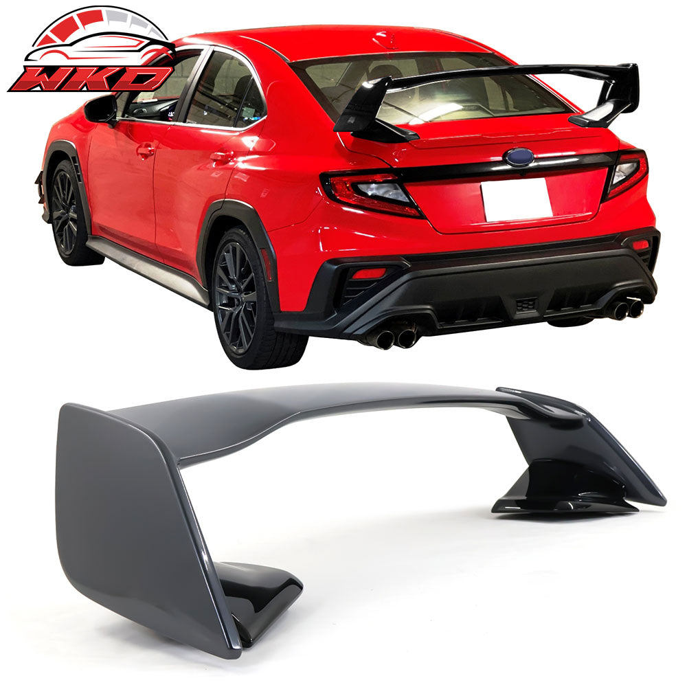 Fits 22-25 Subaru WRX STI Style Rear Trunk Spoiler Gloss Black & #P8Y Gray 5PCS